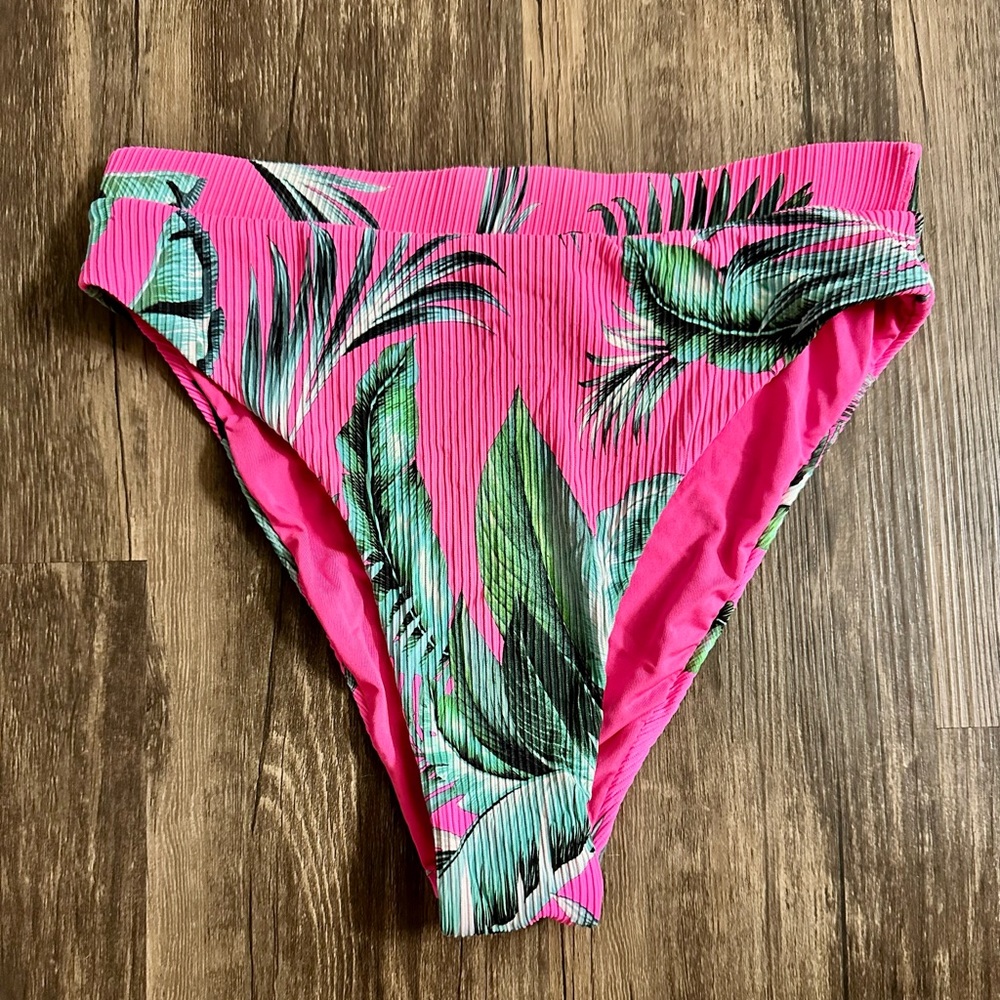 Tropical Pink and Green Bikini Bottom